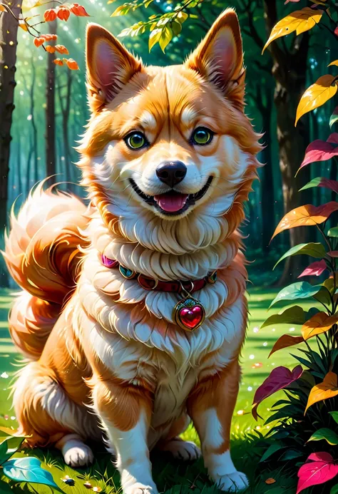 A Shiba Inu, aesthetic, (best quality,4k,8k,highres,masterpiece:1.2),ultra-detailed,(realistic,photorealistic,photo-realistic:1.37),dog,Shiba Inu,cute fluffy dog,loyal companion,playful expression,friendly temperament,curled tail,triangular ears,squishy fa...