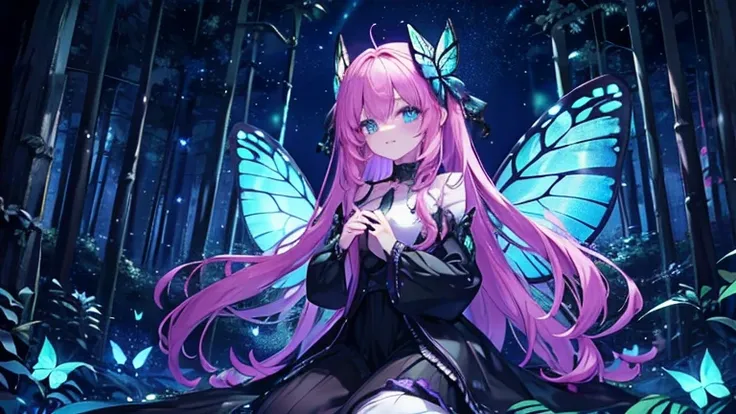 In the dark forest, under the sparkling sunlight, there are countless beautiful glowing fairies and beautiful glowing butterflies

In the dark forest, there are many beautiful glowing butterflies and beautiful glowing fairies Mr./Ms..

In the dark forest, ...