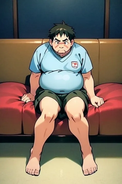 hikkikomori fat guy watching anime