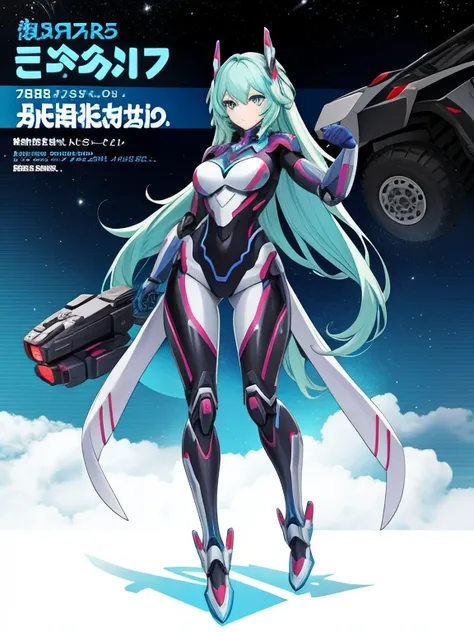 A woman transforms into a hero robot, Cute and pretty, Full Body Shot, Can transform into any vehicle,Before after