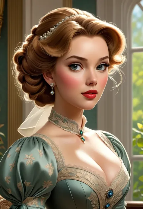 A Beautiful Aristacrat Woman With Large Elegant, Hawk-Like-Nose,. Who Embodies Old Fashioned Class, Sophistication, Elgance As Well As Wholesome, Natural Beauty. Curvy, Thin-Waist, Wide-Hips, Swaying-Hips. Scarlett Johanson. Oppulent Historically Accurate ...