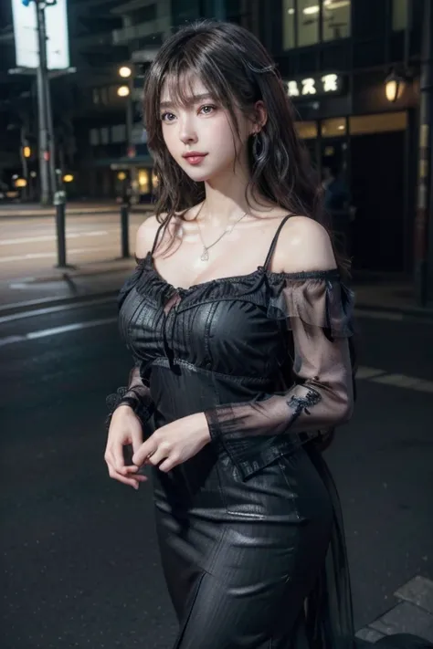 (Huge 、Black see-through off-shoulder mermaid dress、Shoulder bag)、(highest quality,masterpiece:1.3,超A high resolution,),(Very detailed,Caustics),(Realistic:1.4,RAW shooting,)Ultra-Realistic Capture,Very detailed,High resolution 16K suitable for human skin、...