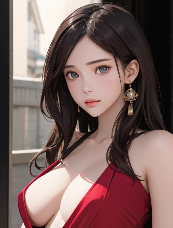 a close up of a woman in a red dress with a sword, game cg, yun ling, full body xianxia, portrait knights of zodiac girl, trending on cgstation, inspired by Li Mei-shu, inspired by Leng Mei, inspired by Lan Ying, xianxia, 3 d anime realistic, xision wu, be...