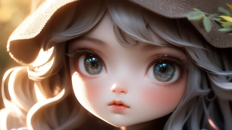 ((highest quality)), ((masterpiece)), (detailed), perfect face，fantasy，pastel colour，fluffy long hair，forest fairy，perched on a ...