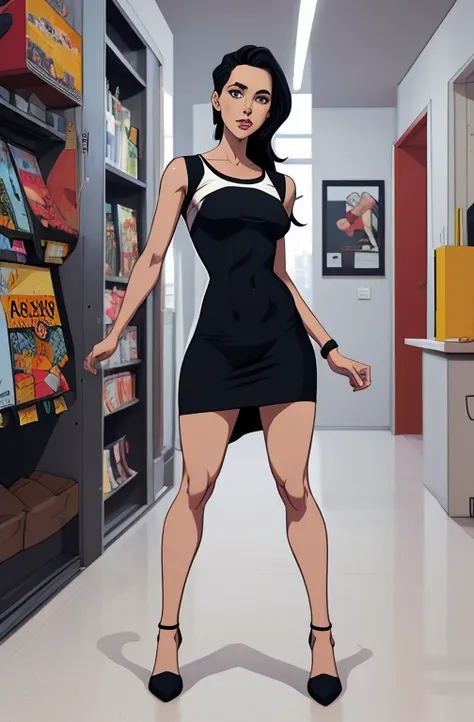 GTA Cartoon style digital illustration style GTA mulher jovem com roupas de luxo Jennifer Connelly Cartoon style digital illustration style GTA modo retrato uma mulher de biquíni e tênis ao lado de outra mulher, anime Full body illustration, opal proportio...