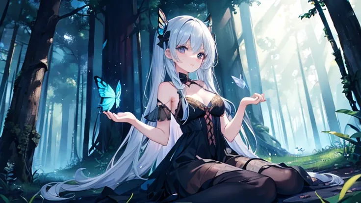 In the dark forest, Under the shining sun, There are countless beautiful, shining fairies and beautiful, shining butterflies.

In the dark forest, There are lots of beautiful, shining butterflies and beautiful, shining fairies../MS..

In the dark forest, T...