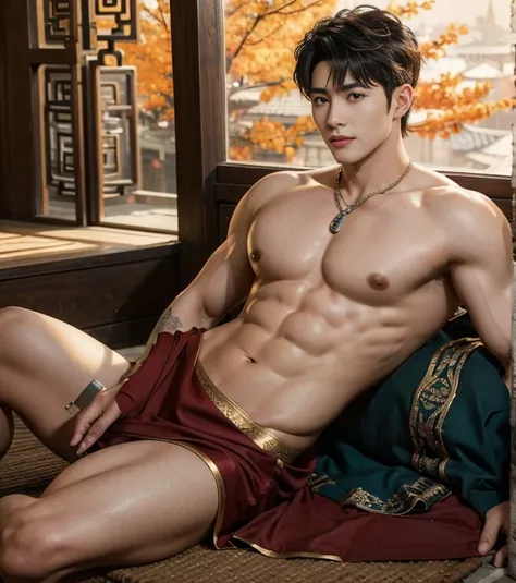 Two handsome boys fucking,have sex, smiling at each other,hugging, kissing, touching lips, cuddle, romantic,skin ship, sexy position, Chinese Men God, Mythology, realistic, Chinese odyssy, super Handsome,manly, kpop idol, handsome korean actor, 20 years ol...