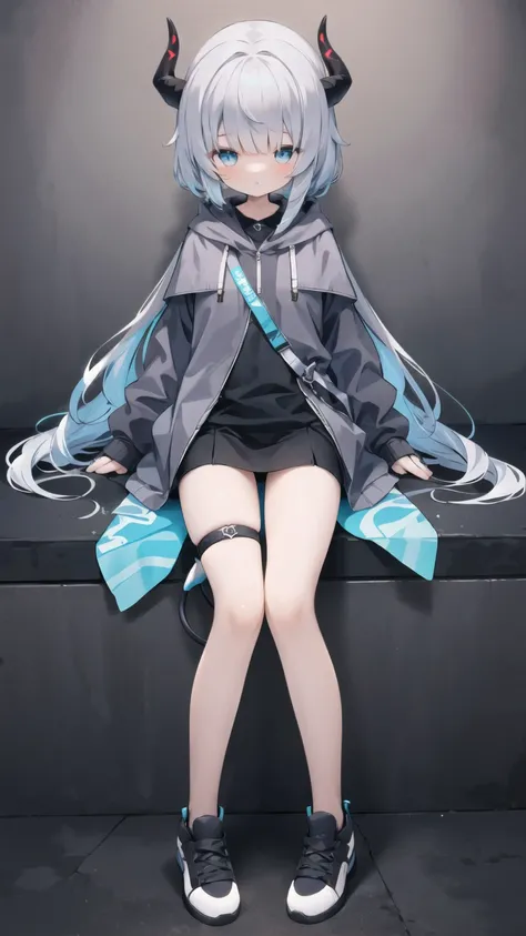 Arknights,best qualitymasterpiece,illustration,extremely detailedCGunity8k wallpaper,Amazing,finely detail,masterpiece,best quality,official art,extremely detailed CG unity 8k wallpaper,((grey hooded jacket)),((alternate hair color)),black and silver hair,...