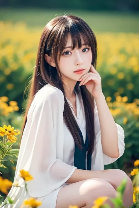 Close-up of an adult woman in a tie and shirt, Real life anime girls, Beautiful anime school girl, Korean Girls, Realistic young anime girl, Ulzzang, a Surreal 女子大生かわいいナチュラルなアニメの顔, Cute Anime Girl, Neat hairstyle with bangs, Sheet Hair Anime Girl, pretty g...