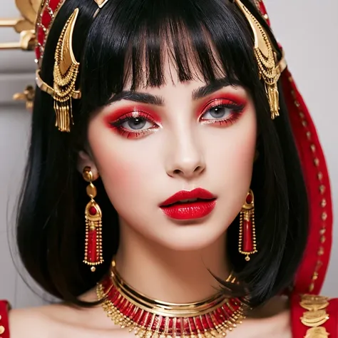 Cleopatra vii labios rojos gruesos seductora faraona 