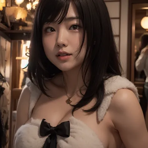 highest quality, Ultra-high resolution, Highly detailed skin, Physically Based Rendering, Look away,(((Japanese woman in her 20s)))((show the nipples, from the front)),((topless)),(officeroom:1.2), (Cleavage), (Undressing), (((naked)))