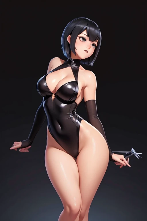 Sexy cuerpo esbelto extra grandes oppais chica, solo, wallpaper fanart Stunning girl,  black hair ,standing splitz perfect detailed 