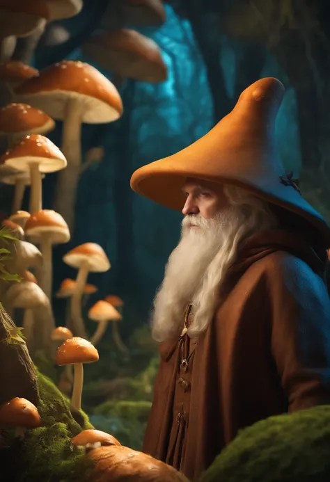 JT is a mystical blonde wizard. He lives inside of a giant mushroom and he is fighting off Goblin invaders.