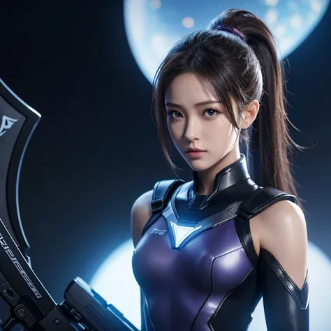 PS5 games，Sword Star heroine Eve has a single ponytail hair and a super-tech sexy combat suit