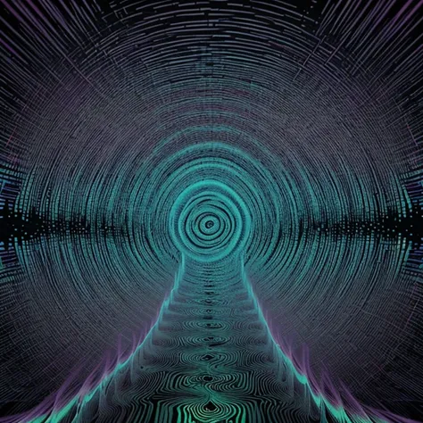 Sound waves in a psychedelic environment.