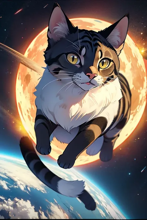 gato egipcio en el espacio