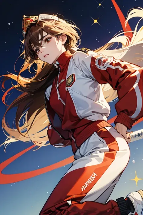 Asuka has brown eyes and chin-length brown hair in a feathered cut with a side-parted fringe. Asukas Preset D outfit is her Snoop Lion collaboration outfit. It consists of a white tracksuit with a high neck red collar, red lines down the sleeves, red trim ...