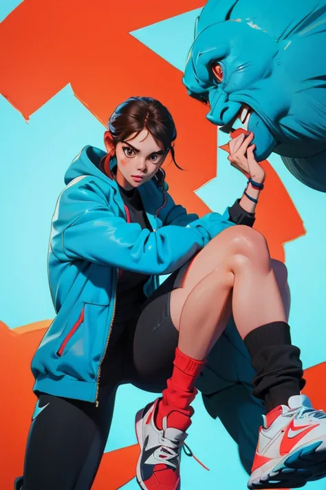 make a fictional human character that represents the sportswear company nike, that is creative