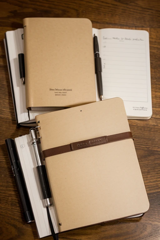 Put many notebooks with different shades of brown and make the pasta brown 