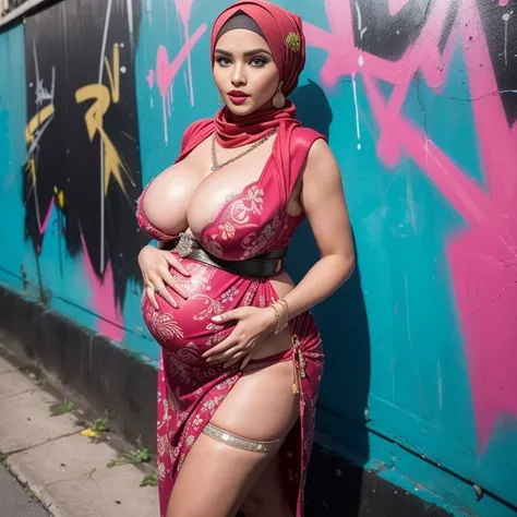 Two:2 Malaysian girl pregnant 9 month,Largest Baby Bump pregnant, Largest , Big pregnant Belly, Big Pregnant girl, Largest Belly of Pregnant, Beautiful woman, beautiful face, pregnant, long hair, black hair, realistic, ultra-detailed, big breast, malay, Th...