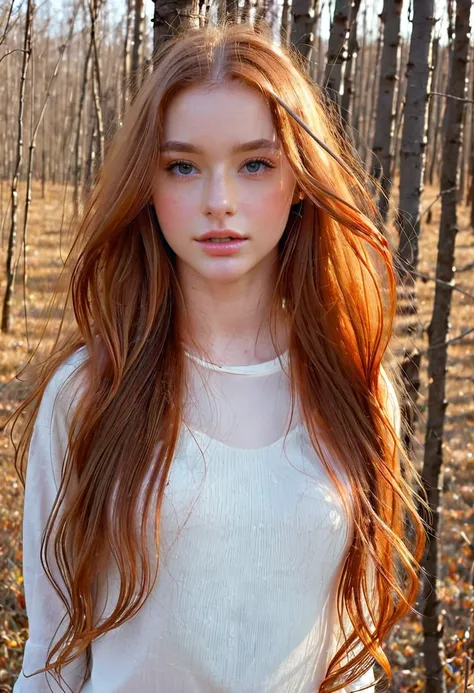 solo, very detailed, detailed face, very long hair, picture of a beautiful young woman, dasha_taran, sfw, ((natural orange hair)...