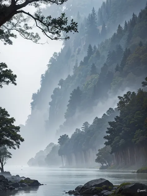 Misty morning on the river