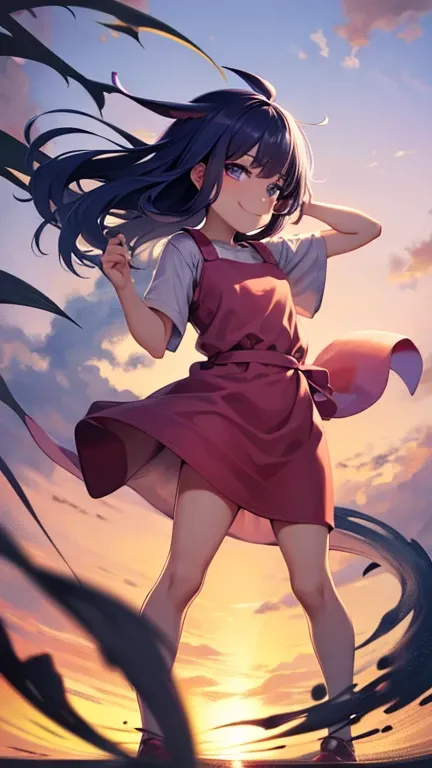   looking at viewer crazy eyes crazy smile full body furude 