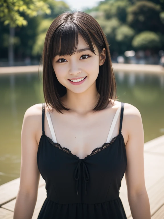 Cute Underwear,One Girl, so beautiful, (So cute), (Very detailedな美しい顔), Great face and eyes, Black-haired, Brown eyes, Drooling eyes、No makeup、(Camisole dress) , (highest quality:1.4), (Very detailed), 8K wallpapers incorporating highly detailed CG, Surrea...