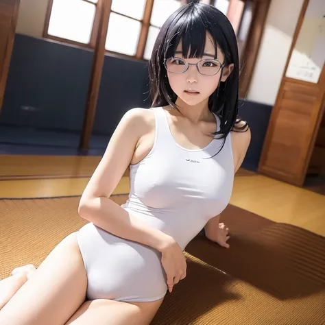  (Wet swimsuit without breast pads) 、(Japanese female student)(Are standing, cowboy shot) (Nipplesの輪郭はNipplesの形をはっきりと表現している.Nipples)((Small breasts)), (Realistic: 1.4),((Pussy line))（On the front）RAW Photos, highest quality, (Realisticistic),(Japanese whit...