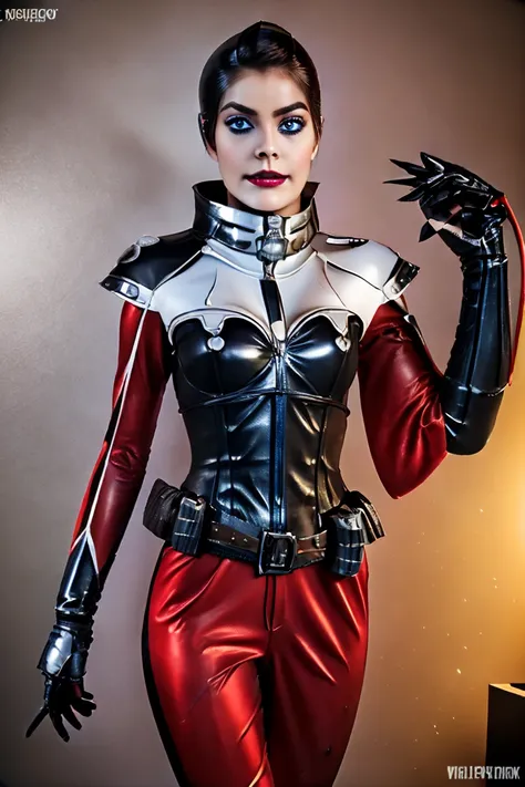 harley quinn tron costume sexy clothes transparent. professionally retouched, soft lighting, realistic, smooth face, perfect eye...