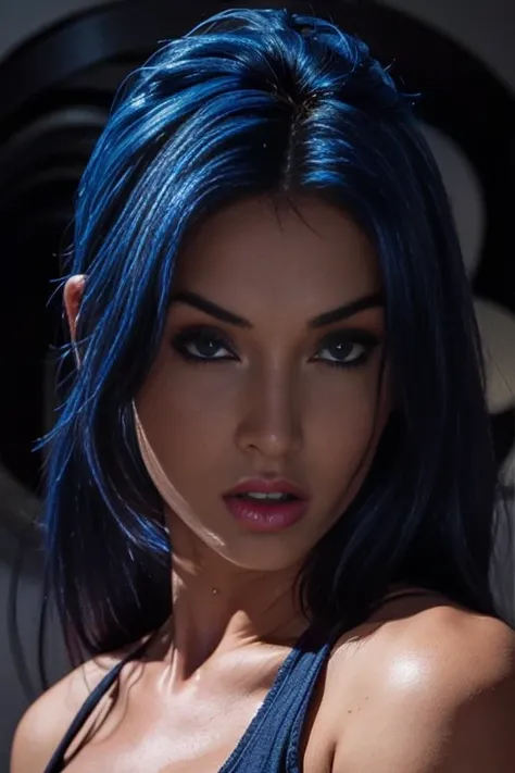 megan fox, indigo hair