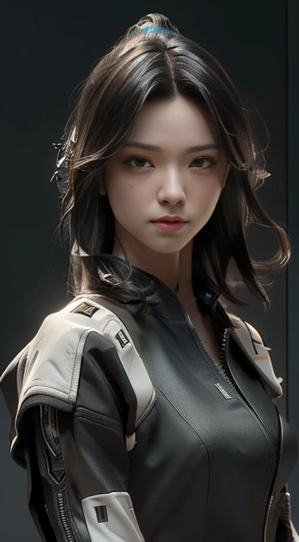 ((Best quality)), ((masterpiece)), (detailed:1.4), 3D, an image of a beautiful cyberpunk female, space background, cinematic lighting, HDR (High Dynamic Range), Ray Tracing, NVIDIA RTX, Super-Resolution, Unreal 5, Subsurface scattering, PBR Texturing, Post...