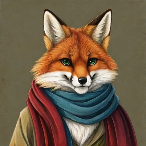 Fox having scarf