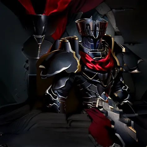 (masterpiece, best quality, detailed:1.2)
BlackKnight_fe,
Armor,
Cape,
Helmet,
Sword,rd,
shield,
The cloak is black on both sides,
The inside of the arm also wears armor,
polished armor,
attack the enemy,
Change brown parts to black,
sitting on the throne,...