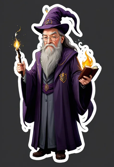 Simple and professional stickers, professor dumbledore, logos and preferably on a transparent background.