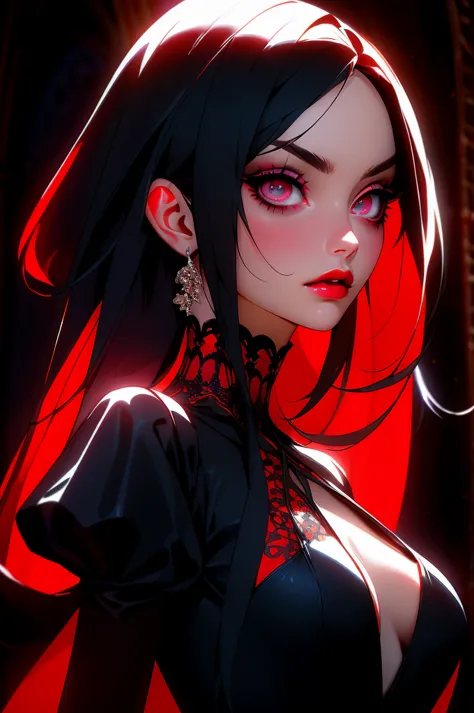 (mejor calidad, high resolution:1.2), ultra detallado, realista:1.37, gothic girl with beautiful eyes and detailed lips, dynamic...