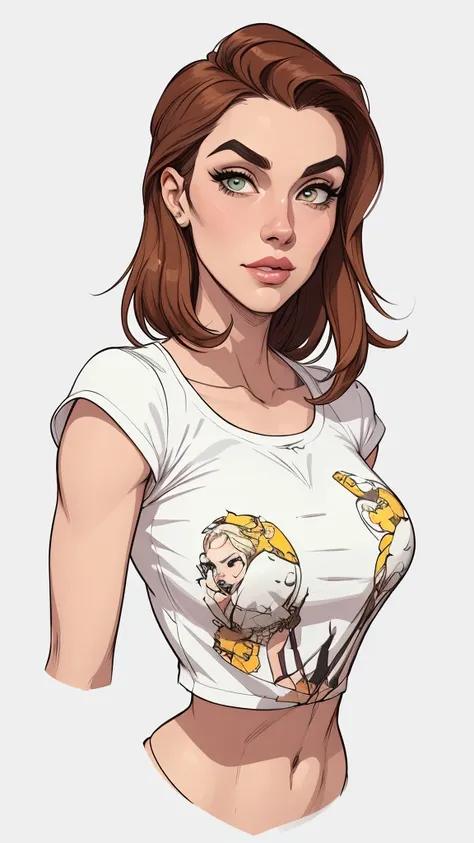 estilo de desenhes tilo GTA o animado:1.2), mulher brasileira draw ART Artline fundo branco mulher Imagem de desenho animado de uma mulher , roupas sensuais , garota super valente destemida , Ilustra??o estilo desenho animado, estilo de arte dos desenhos a...