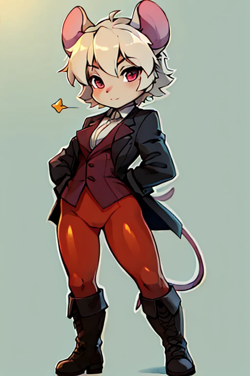 boy, mouse, furry, bodyfur, blazer, bottomless, color tights, gloves, boots