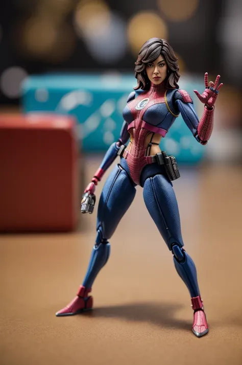 (actionfigurequiron style), solo, beautiful stephanie beatriz, action figure, concept art, actionfigurequiron style, action figu...