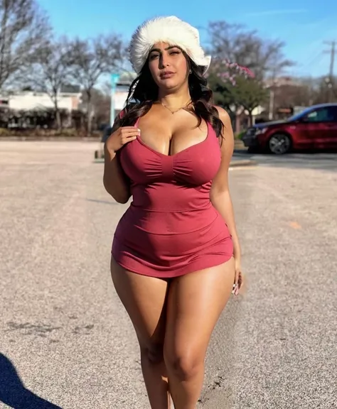 Summer top, curvy,  wide hip, curvy thighs, skin color match, cleavage