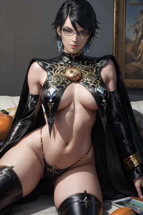 ""bayonetta - bikini armor, posing for playboy magazine" masterpiece, sexy cartonn, beautiful cartoon, insanely detailed and int...