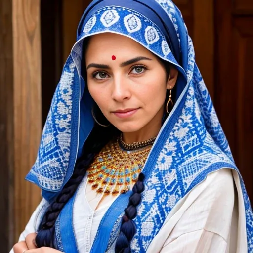  a  judaen woman focus on face