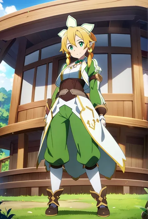 1girl, leafa (terraria), sword art online, masterpiece, best quality, very aesthetic, absurdres, anime artwork, anime style, key visual, vibrant, studio anime, highly detailed, full body