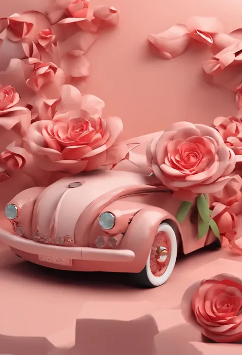 A car whose design is inspired by roses and clay and its name is rozros