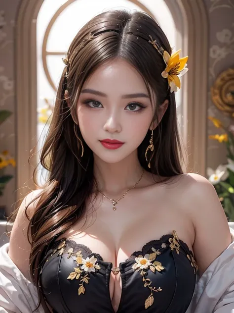 Beautiful girl: Asia, siêu dễ thương;
age: from 18-20 years old;
hair: copper orange color, smooth, lung linh dưới sunlight, detail;
skin: milk white, rosy and flawless, shiny metal;
eye: jet black, almond shaped, sexy, youthful, trong trẻo, siêu detail, e...