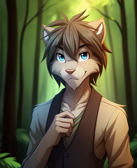 zen-twokinds, twokinds, by tom_fischbach,, (best quality, masterpiece:1), solo, furry male anthro, blue eyes, medium hair, finge...