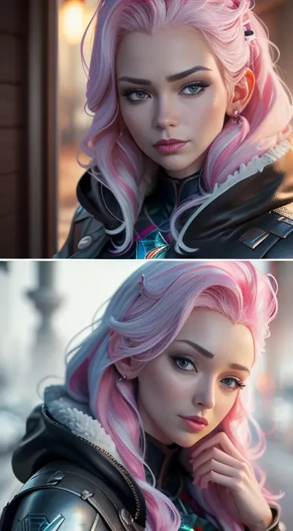 (optimus prime-Elsa frozen Disney  mezclando modelos .) (ultra FUSION of white and pink hair) Highly detailed CG unity 8k wallpaper, style shot, complex, high detail, dramatic, highest quality movie still image, very detailed, masterpiece, best quality, ch...