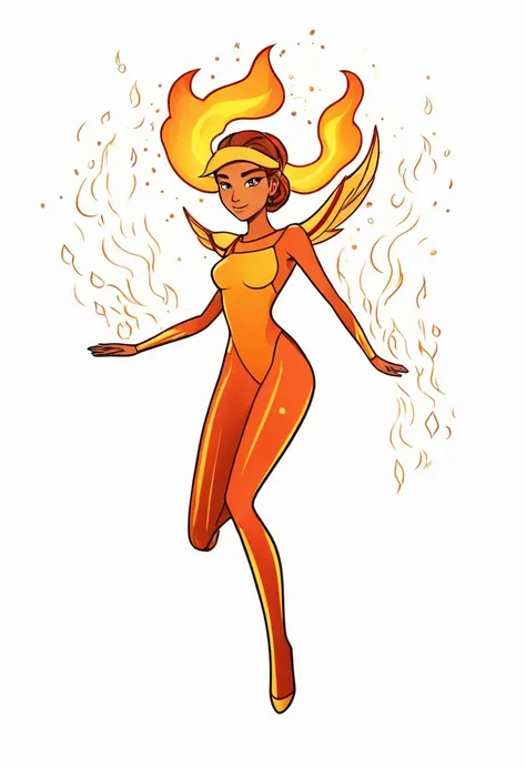 Drawing of an animated character that simulates the characteristics of a fire sign like Sagittarius 