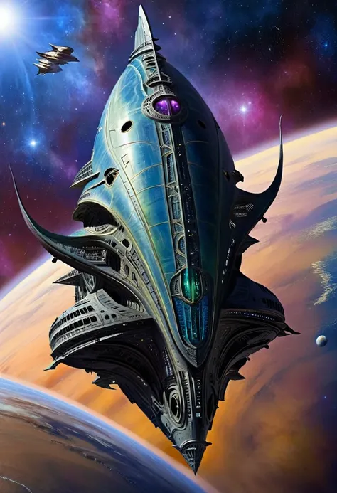 Medieval alien spaceship