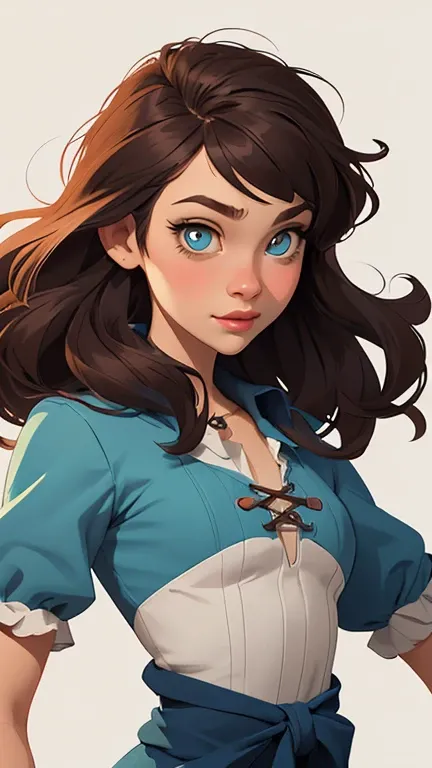 Female character in cartoon style Digital art style illustration Cartoon image of a woman .Ilustra??o estilo desenho animado, estilo de arte dos desenhos animados, Ella Purnel lestilo Cartoon style digital illustration artgerm style cartoon art style, digi...